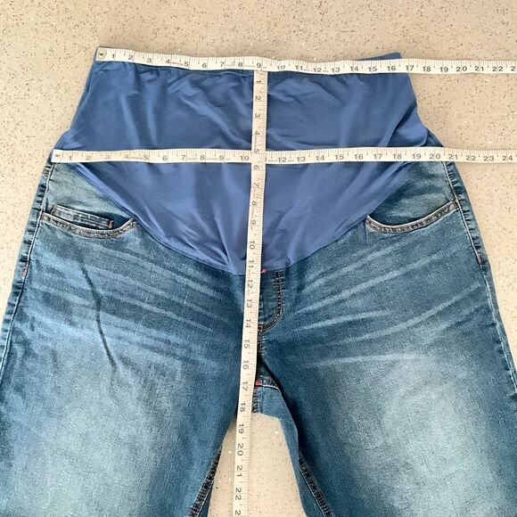 New Love Fire Maternity Jeans Blue Full Panel Coverage Mama Baby Denim XXL - Picture 5 of 7